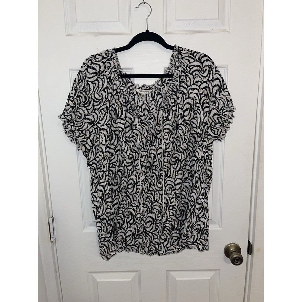 Womens CROFT & BARROW Peasant Style Shirt Size 2X